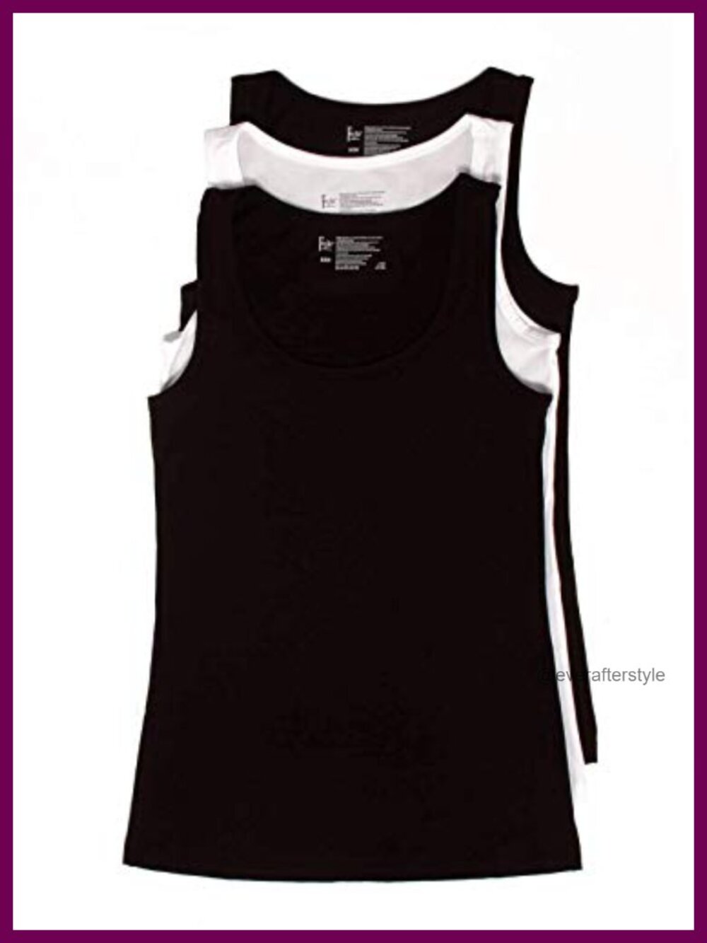Womens Seamless Cotton Tank Top 3-Pack Workout Layering Top